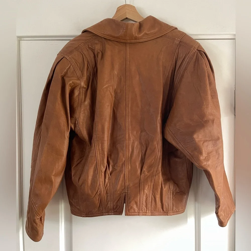 Amazing Vintage Leather Cropped Jacket - M - Picture 6 of 7